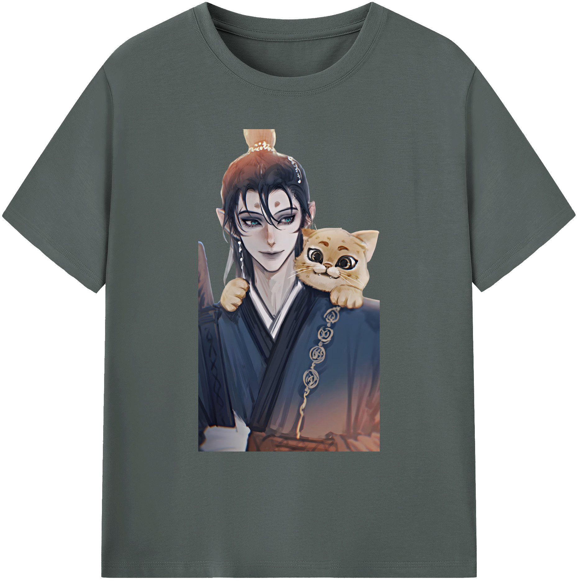 （画像用） Ne Zha 2 ナタ 魔童の大暴れ 綿100％ メンズ半袖Tシャツ｜肌触りやわらか＆通気性